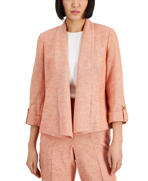 Kasper Petite Linen Shawl Collar Blazer